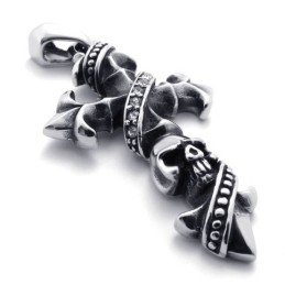 Skull Titanium Cross Pendant