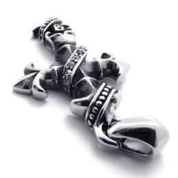 Skull Titanium Cross Pendant