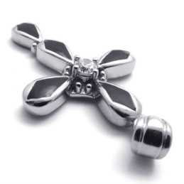 Diamond Titanium Cross Pendant
