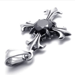 Gem Titanium Cross Pendant