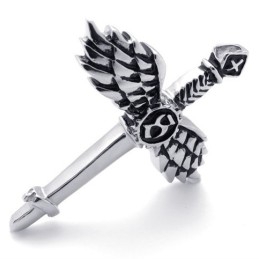 Wings Titanium Cross Pendant