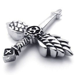 Wings Titanium Cross Pendant