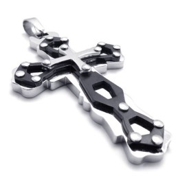 Blue Titanium Cross Pendant