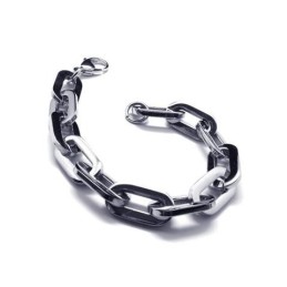 Men's Boy'S Silver Pure Titanium Charm Links Bracelet