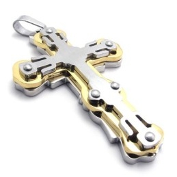 Gold Titanium Cross Pendant