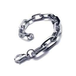 Men's Boy'S Silver Pure Titanium Charm Links Bracelet