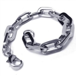 Men's Boy'S Silver Pure Titanium Charm Links Bracelet