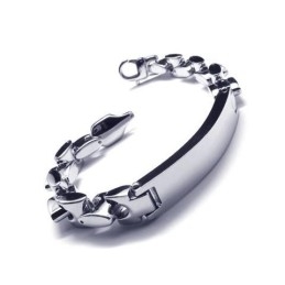 Men's Boy'S Silver Pure Titanium Charm Chain Bracelet