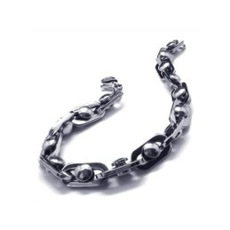 Men's Boy'S Charm Silver Pure Titanium Chain Bracelet