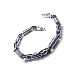 Men's Boy'S Silver 316L Pure Titanium Charm Bracelet