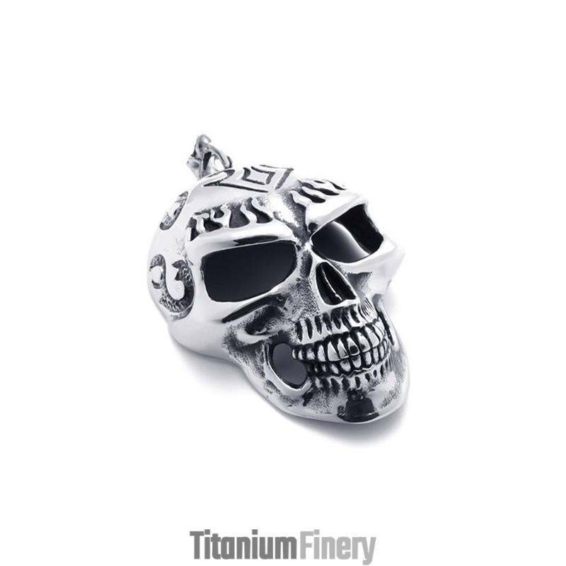 Skull Mask Titanium Pendant Skull Mask Titanium Pendant