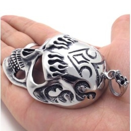 Skull Mask Titanium Pendant