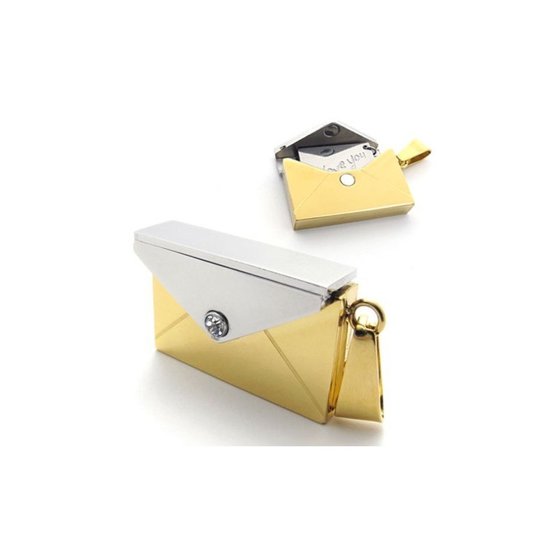 Gold Wallet Lovers Titanium Pendant Gold Wallet Lovers Titanium Pendant
