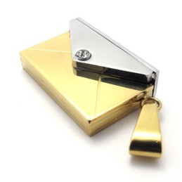 Gold Wallet Lovers Titanium Pendant