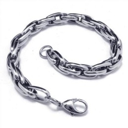 Men's Boy'S Silver Charm Pure Titanium Chain Bracelet