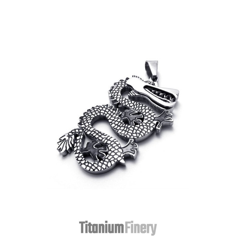 Black Dragon Titanium Pendant