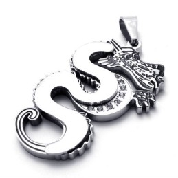 Silver Dragon Titanium Pendant