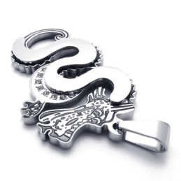 Silver Dragon Titanium Pendant