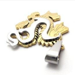 Gold Dragon Titanium Pendant