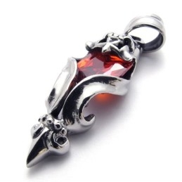 Red Diamond Titanium Pendant