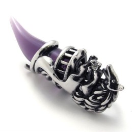 Purple Horn Titanium Pendant