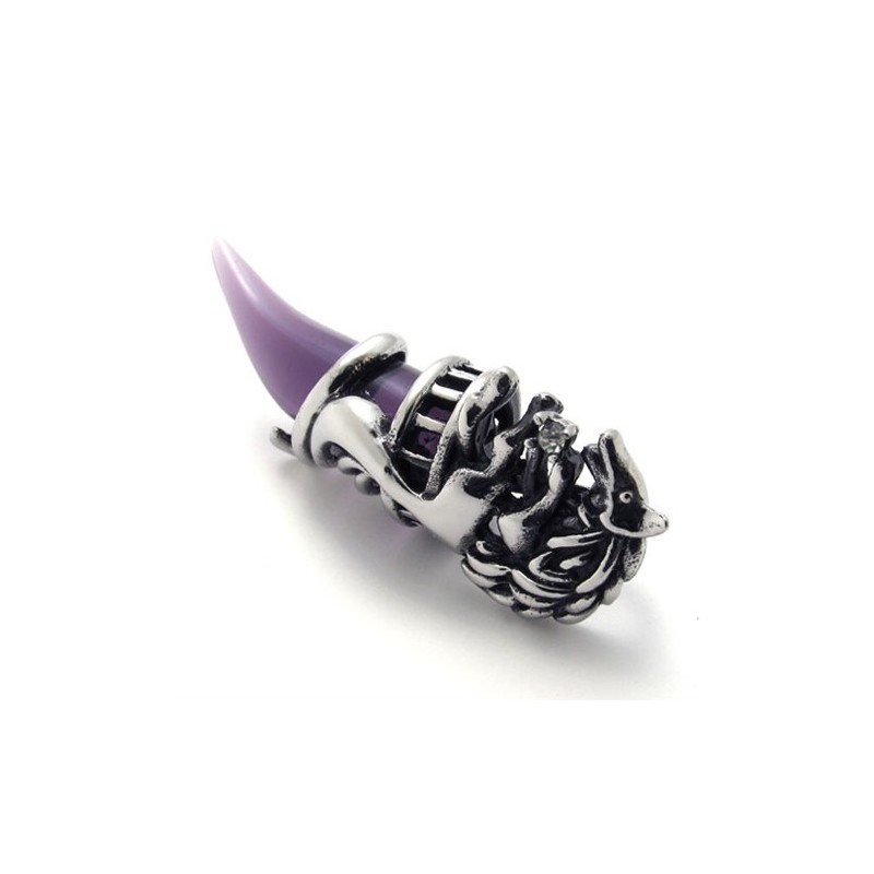 Purple Horn Titanium Pendant