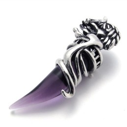 Purple Horn Titanium Pendant