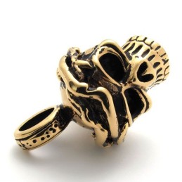 Gold Skull Titanium Pendant