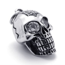 Diamond Skull Titanium Pendant