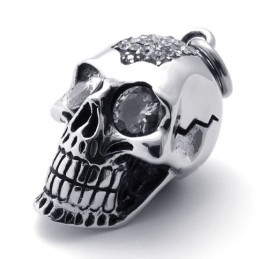 Diamond Skull Titanium Pendant