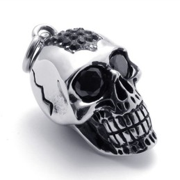 Black Diamond Skull Titanium Pendant