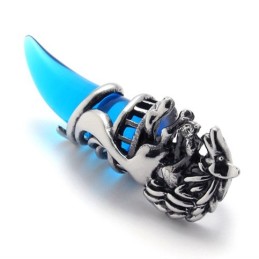 Blue Horn Titanium Pendant