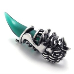 Green Horn Titanium Pendant