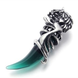 Green Horn Titanium Pendant