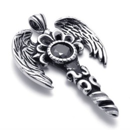 Wings Gem Titanium Pendant