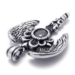 Wings Gem Titanium Pendant