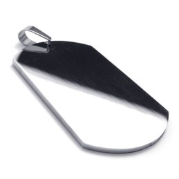 Polished Dog Tag Titanium Pendant