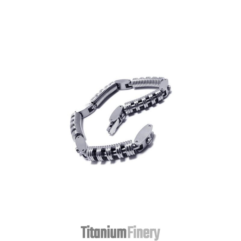Men's Boy'S Silver Pure Titanium Chain Charm Bracelet Men's Boy'S Silver Pure Titanium Chain Charm Bracelet