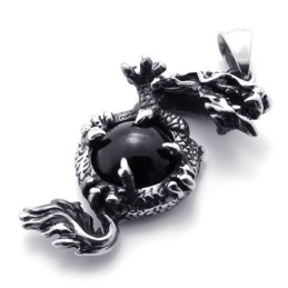 Dragon Gem Titanium Pendant
