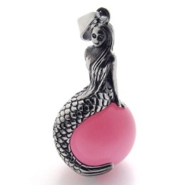 Mermaid Gem Titanium Pendant