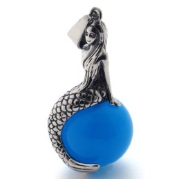 Mermaid Gem Titanium Pendant