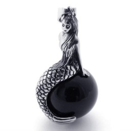 Mermaid Gem Titanium Pendant