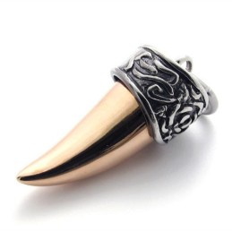 Coffee Gold Lovers Titanium Pendant