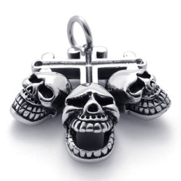 Skull Titanium Cross Pendant