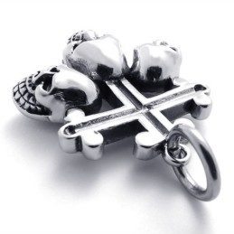 Skull Titanium Cross Pendant