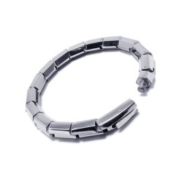 Mens Boys Silver Pure Titanium Charm Bangle Bracelet