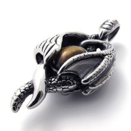 Wing Claw Gem Titanium Pendant
