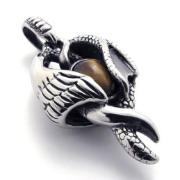 Wing Claw Gem Titanium Pendant