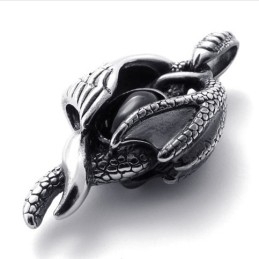 Wing Claw Gem Titanium Pendant