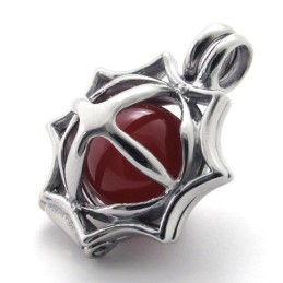 Lovers Agate Titanium Pendant